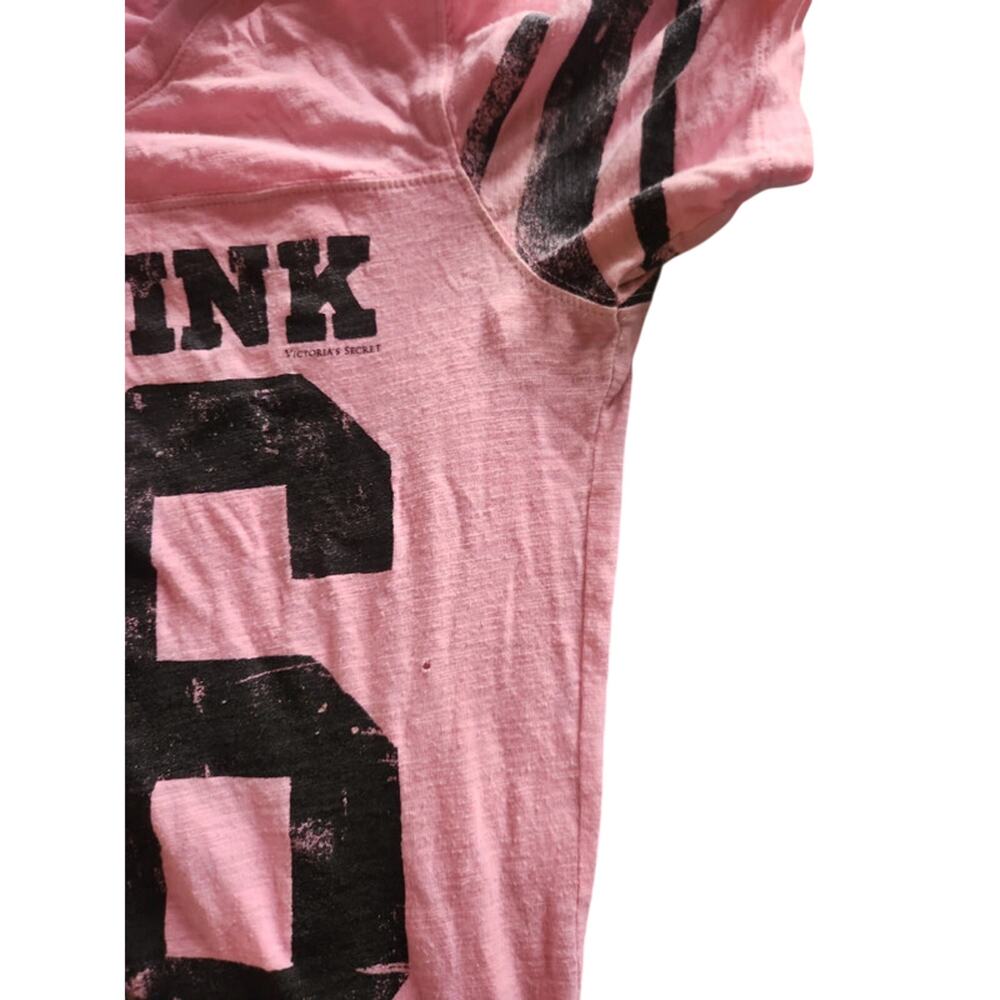 Victoria's Secret PINK Baby Tee Vintage College Academia Football Size Large - Picture 4 of 5